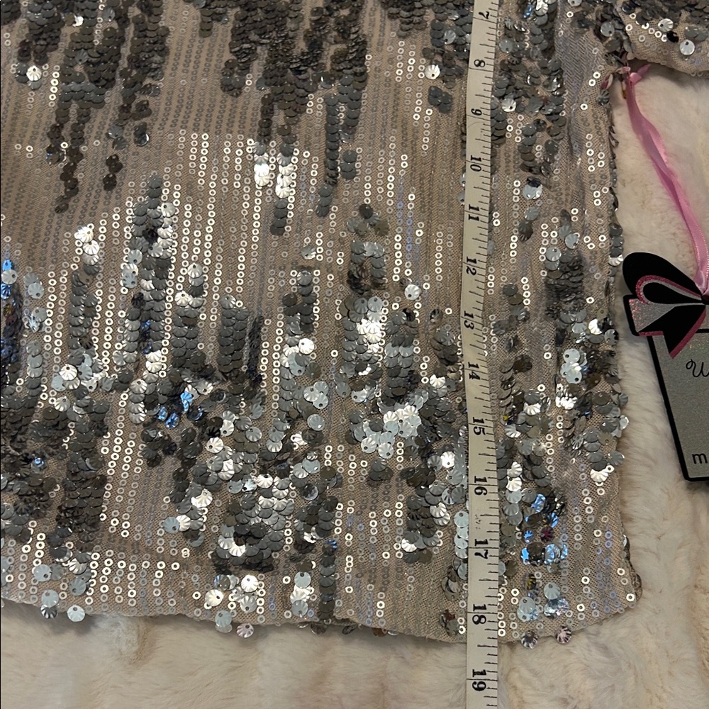 Madden Girl Silver Sequin Women's Top Size XS Party - Picture 7 of 8